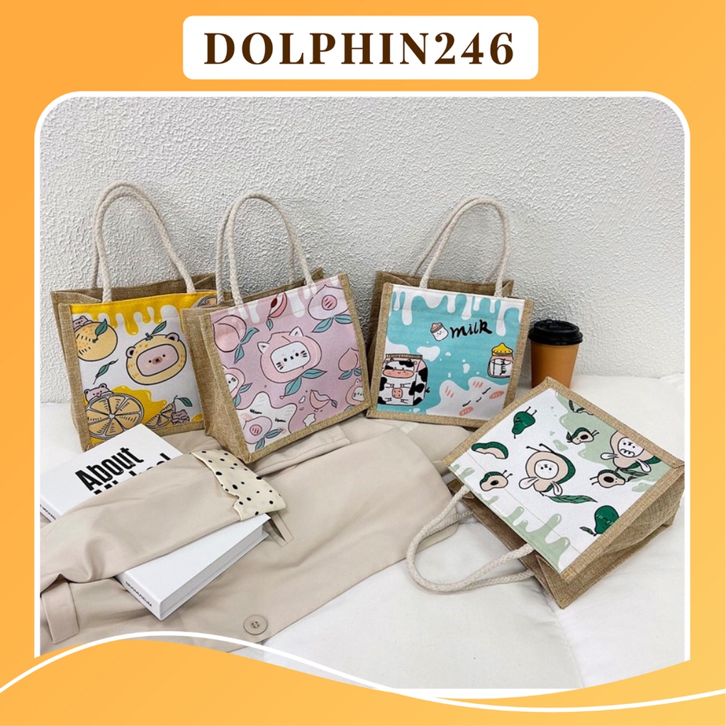 Túi Cói Đi Biển Mini vintage đẹp Merci Tote đi chơi du lịch cao cấp loại 1 Quảng Châu Cực Hot K5T4-2