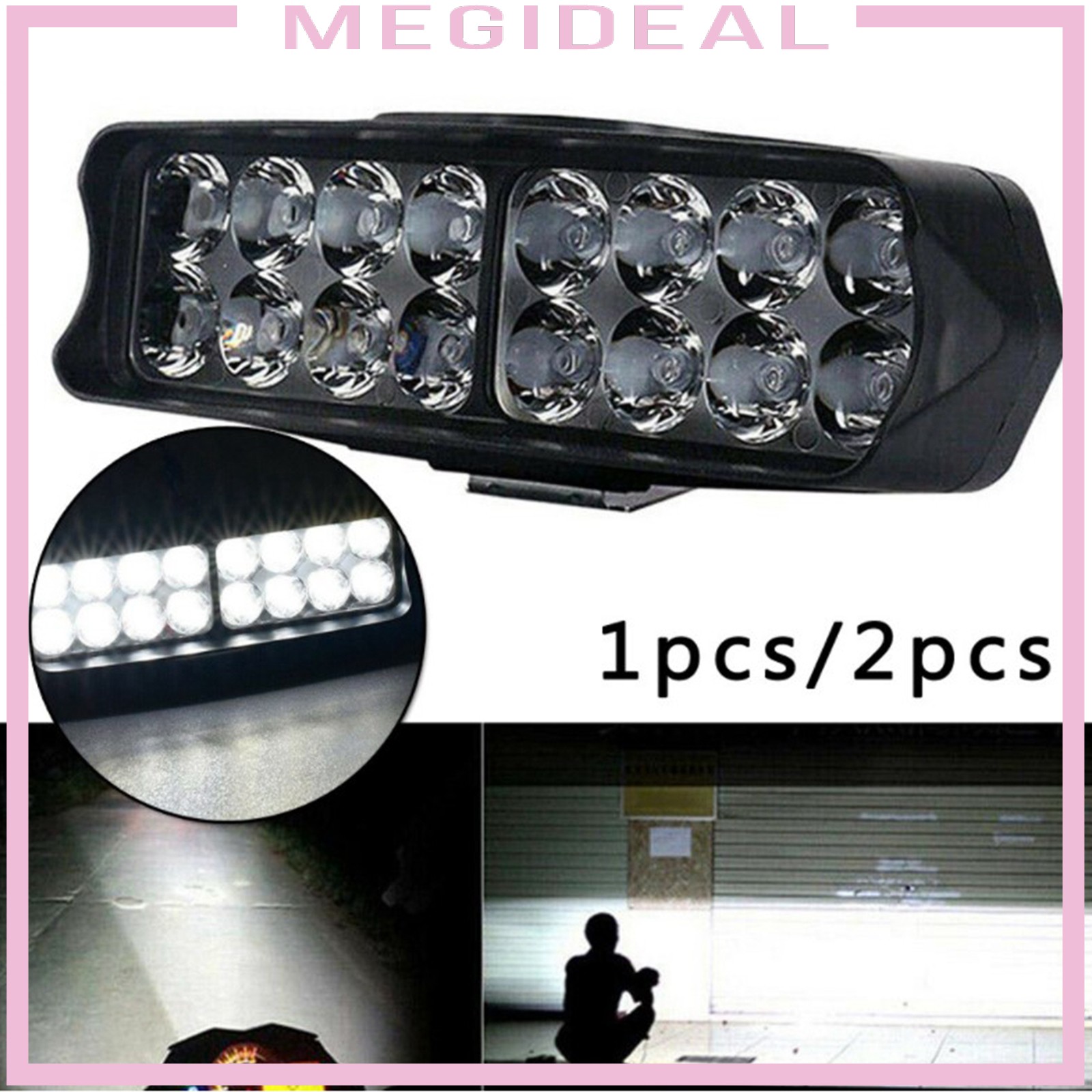 Đèn Pha Led 12 Bóng 18w Siêu Sáng Cho Xe Mô Tô