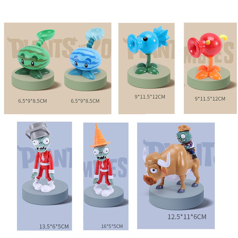 2022 Plants Vs Zombies Glowing Shooting Toy Set Snow Pea Snapdragon Zombie Kids Gift