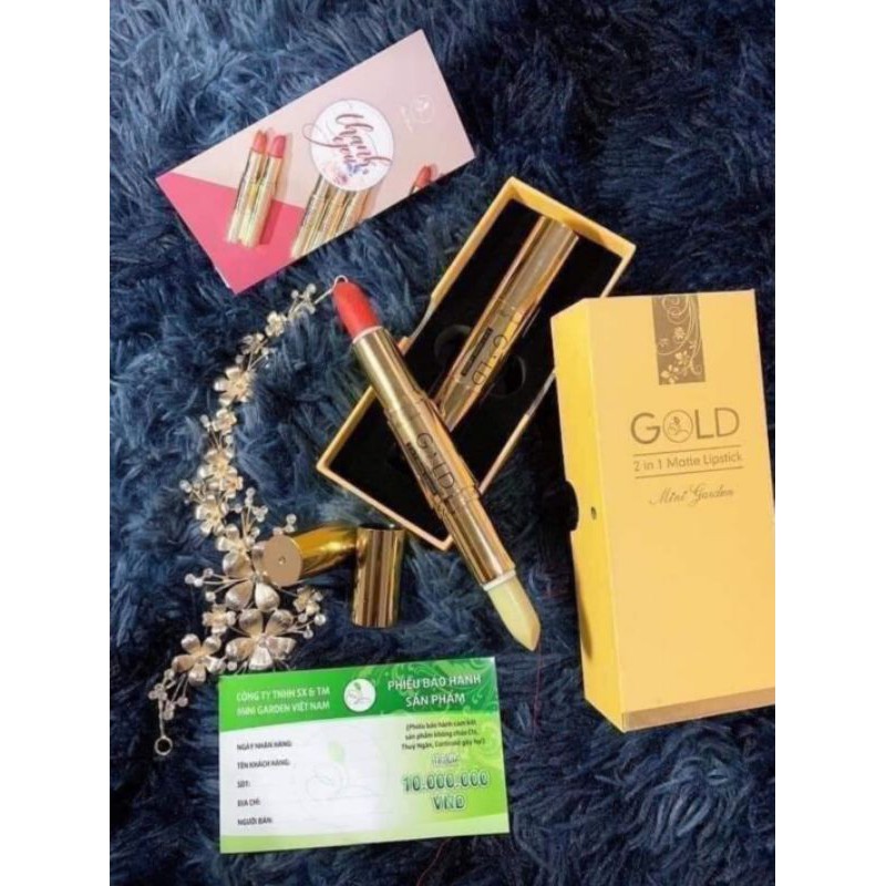 Son Lì Gold 2 in 1 Matte Lipstick Thiết Kế Hai Đầu Độc Đáo PV997