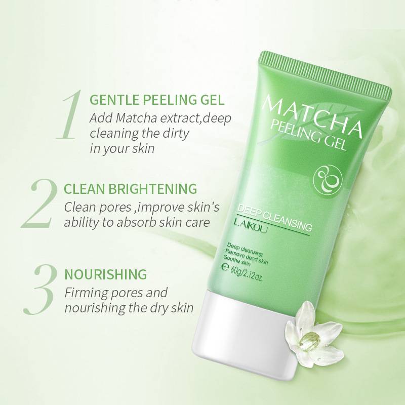 [Hàng mới về] Gel Tẩy Tế Bào Chết Laikou Chiết Xuất Trà Xanh Tự Nhiên Cho Làn Da 60g
