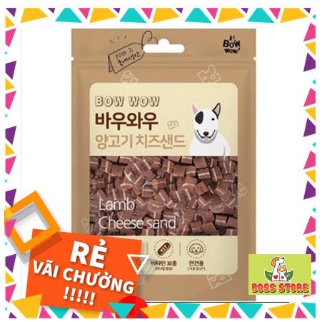 Thức ăn vặt bánh thưởng bánh huấn luyện SNACK BOWWOW PHÔ MAI THỊT CỪU CHO CHÓ 100G