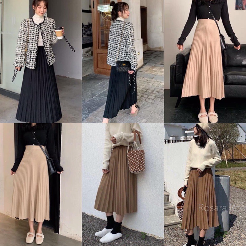 Chân Váy Trơn Via Skirt - chất vải siêu mát lưng chun co giãn đủ 3 màu | BigBuy360 - bigbuy360.vn