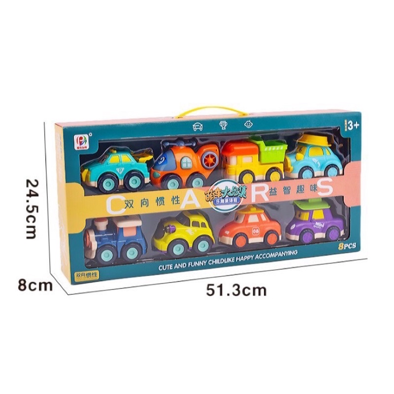 HỘP 8 XE POLI KAVY CHO BÉ