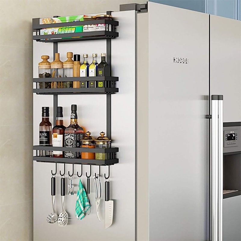 giá kệ treo tủ lạnh thông minh dán cố định siêu chắc chắn- chất liệu thép sơn tĩnh điện chống rỉ