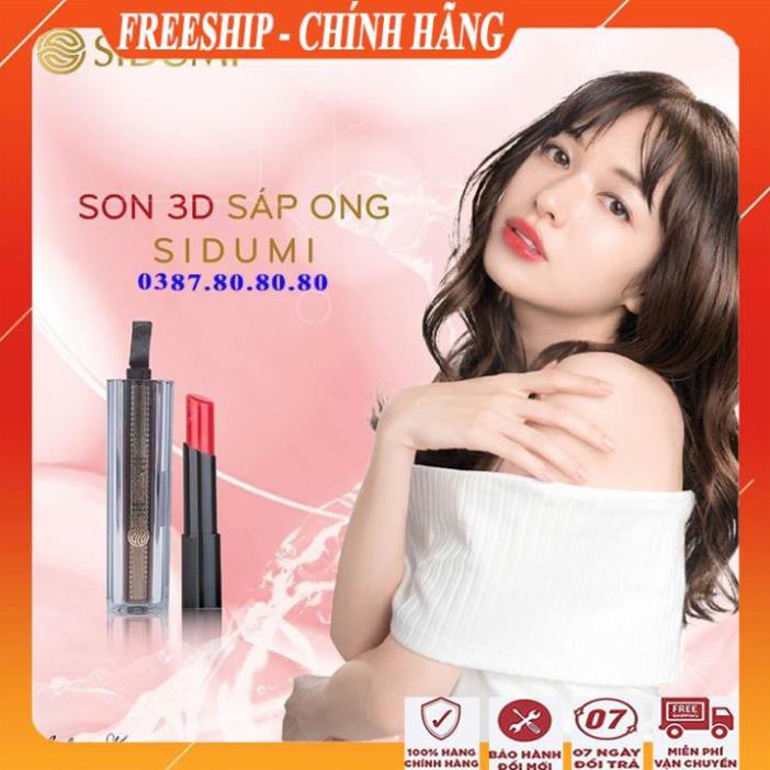 [ Freeship - 100% HÀNG XỊN ] Son dưỡng môi hồng và xóa thâm môi 3D sáp ong sidumi/ Son dưỡng có màu dành cho mẹ bỉm sữa