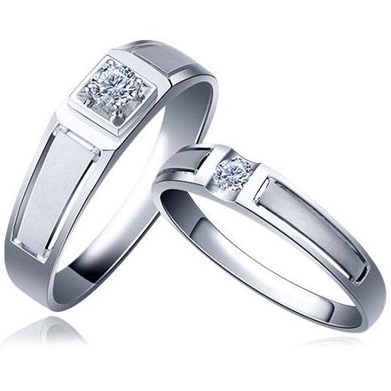 Nhẫn đôi Bạc Hiểu Minh NC072 - Em yêu anh