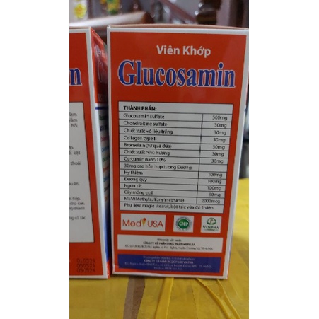 Viên  khớp Glucosamine Extract 2000mg hộp 60 viên