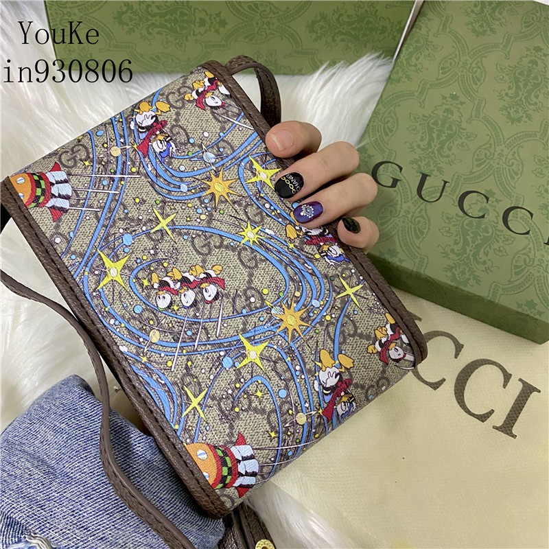 Gucci Túi Đeo Chéo Mini Đựng Điện Thoại Hình Vịt Donald Xinh Xắn