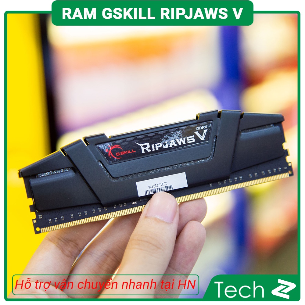 Ram Desktop Gskill RIPJAWS V BLACK (F4-3000C16D) 16GB (2x8GB) / 32GB (2x16GB) DDR4 3000Mhz