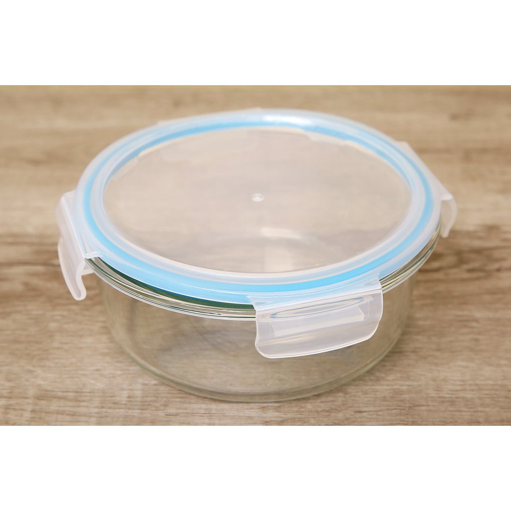 Hộp Thủy Tinh Tròn 950ml Chịu Nhiệt, Chống Tràn, Chống Đổ - Thố Thủy Tinh Đựng Thực Phẩm, Cơm Văn Phòng, Trữ Đông