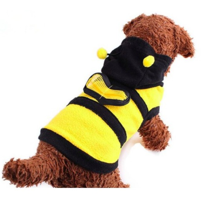 Áo chó mèo hình con ong có mũ