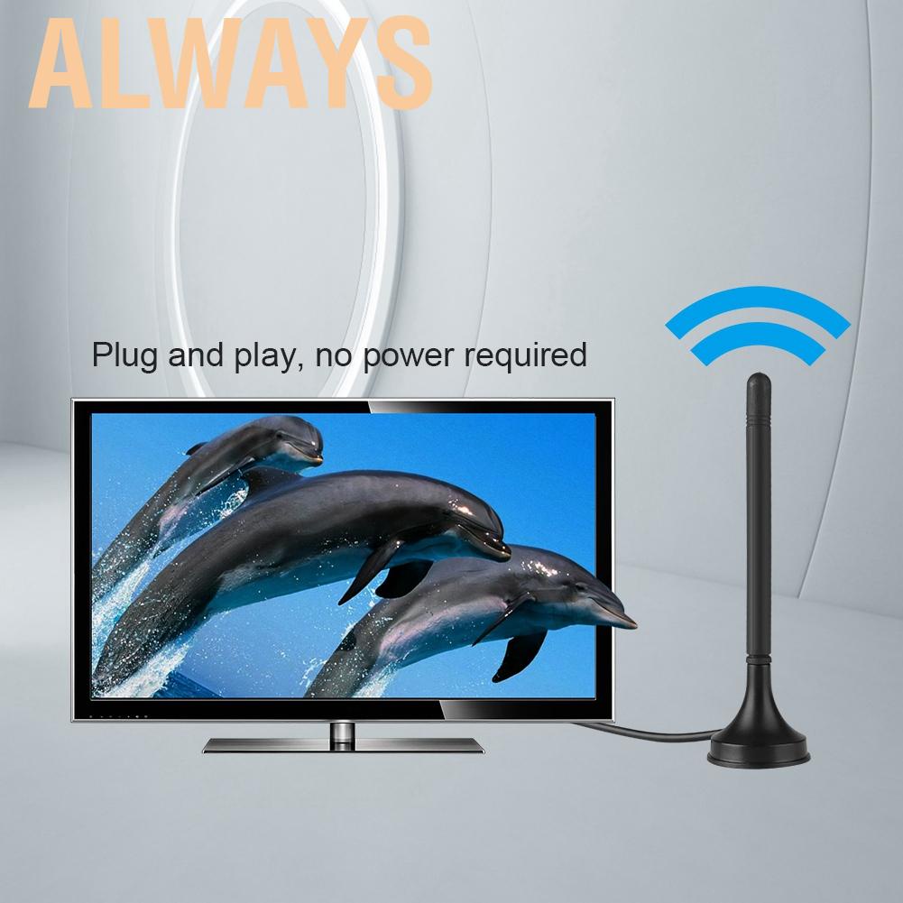 Ăng ten HDTV DVB-T kỹ thuật số UHF/VHF dải kép có bệ nam châm 10DB