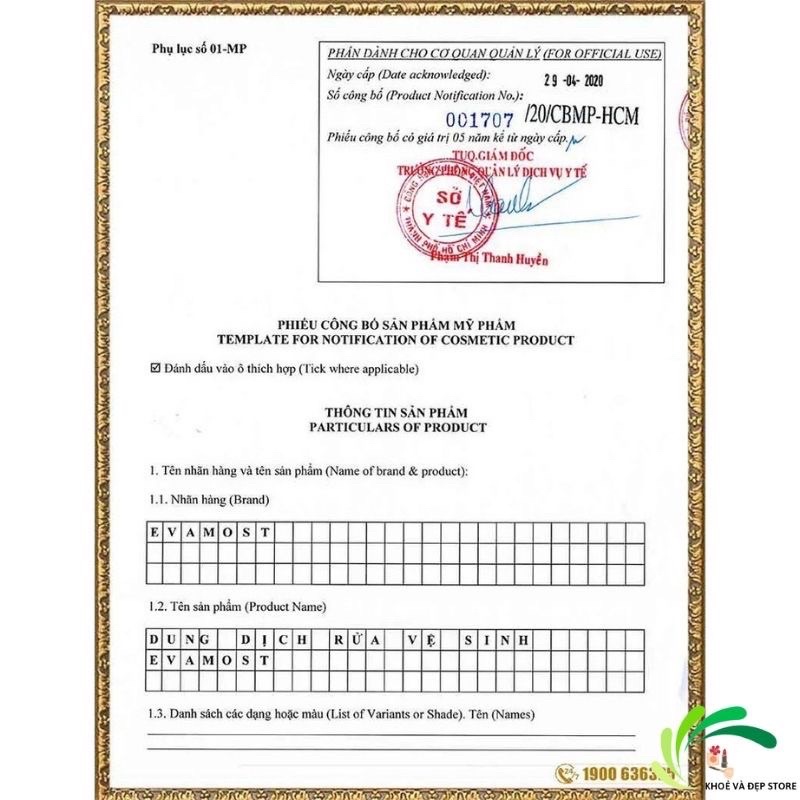 Dung dịch vệ sinh Evermost Nhã Phương