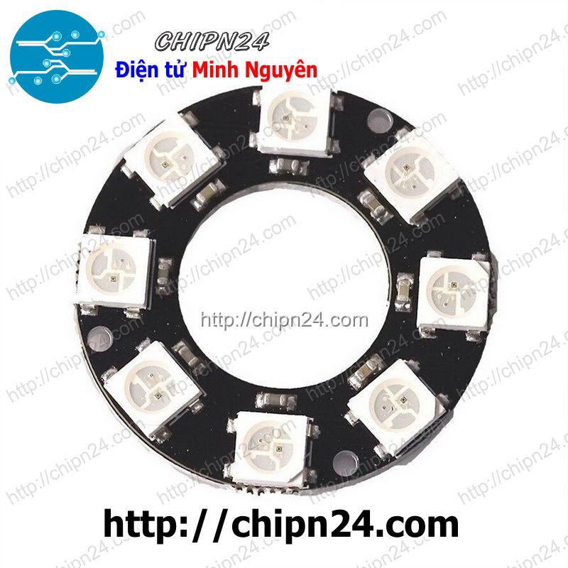 [1 CÁI] (F121.3) Mạch Led RGB Neopixel WS2812 5050 (8 LED TRÒN)