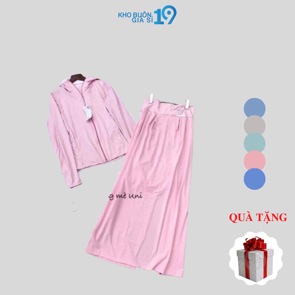 Set Áo nắng thông hơi và chân váy nắng