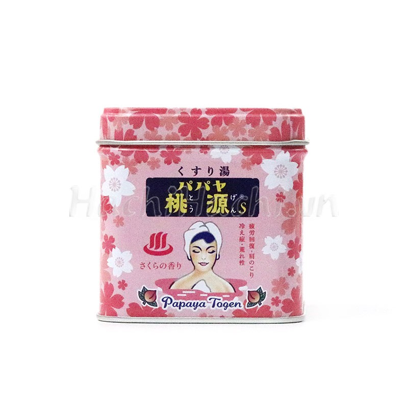 MUỐI TẮM PAPAYA TOGEN BATH SALT-CHERRY BLOSSOM 70G - Hachi Hachi Japan Shop