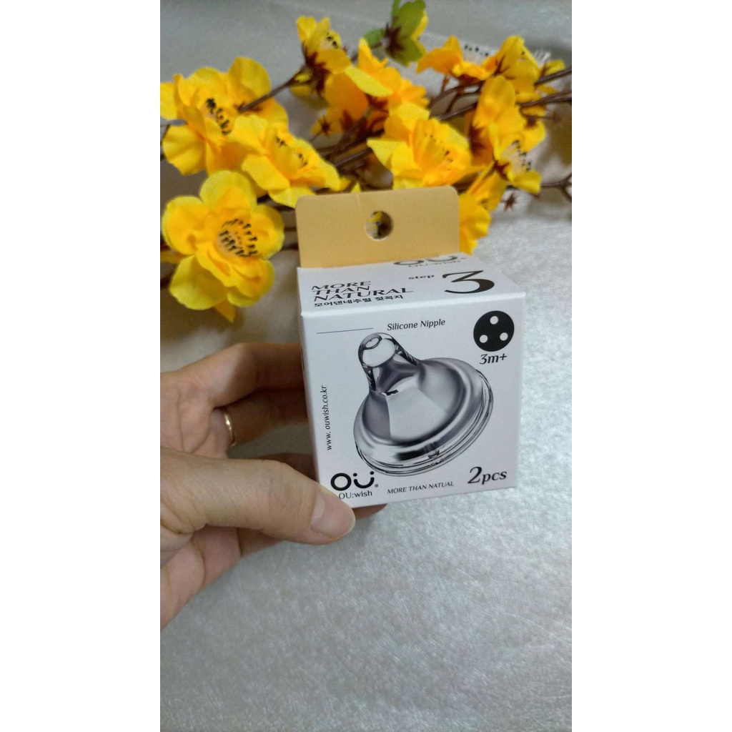 Núm ti bình OU:wish, size 1/ 2/ 3/ 4/ 5 Núm Ou thay thế bình Moyuum/ Pi/ Lans