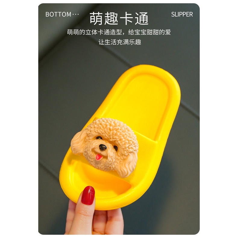 Dép Đi Trong Nhà Đế Mềm Chống Trượt Họa Tiết Hoạt Hình Dễ Thương Size 22-40 Cho Bé