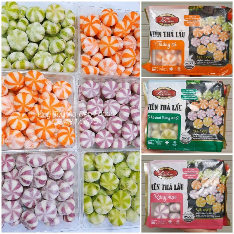 Viên thả lẩu trứng cá / phô mai trứng muối / răng mực