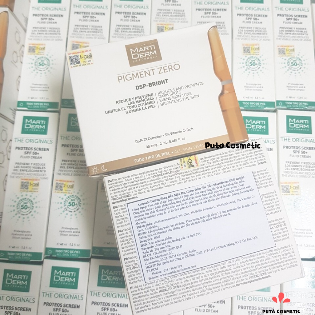 Martiderm Pigment Zero DSP Bright - Ampoule dưỡng sáng đều màu da
