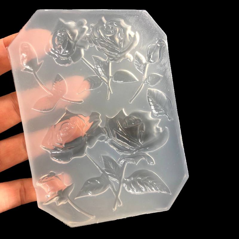 Khuôn Silicone Tạo Hình Hoa Hồng / Lá Phong Trang Trí Bánh