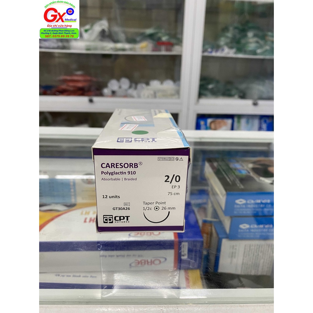 Chỉ khâu tiêu 2/0-Caresorb