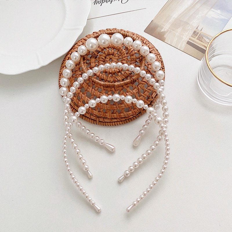 Kẹp Tóc Đính Ngọc Trai Phong Cách retro Xinh Xắn Cho Nữ