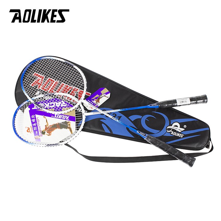 Combo 2 vợt cầu lông AOLIKES A-6631 và hộp 5 quả cầu cao cấp