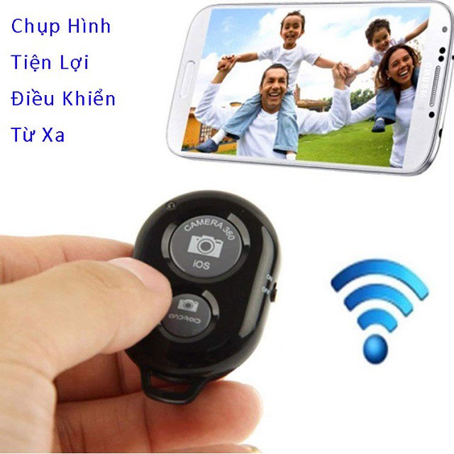 Remote chụp ảnh cho điện thoại Bluetooth, Điều Khiển Chụp Ảnh Từ Xa - Nút Bấm Remote Bluetooth tiện lợi