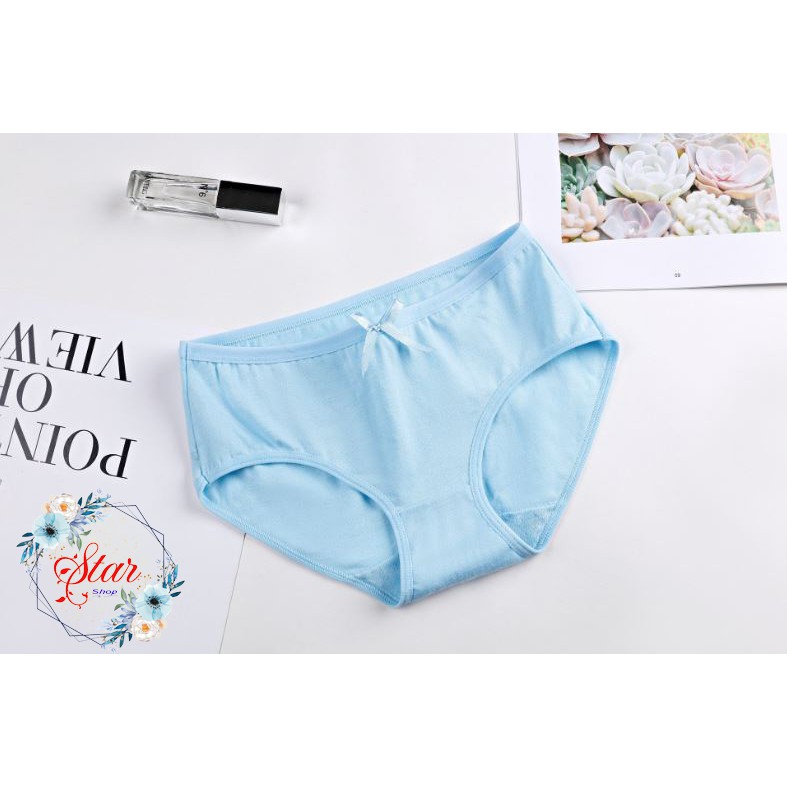 Quần Lót Nữ Cotton Nơ Bông Eo Thấp F01