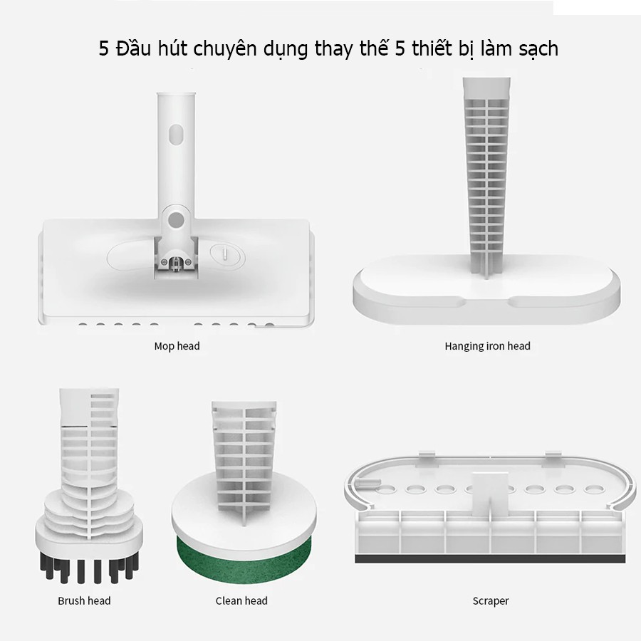 Máy hút bụi làm sạch bằng hơi nước Deerma ZQ600 diệt tiêu vi khuẩn đến 99%, làm mới sopha đệm nằm [có bảo hành]