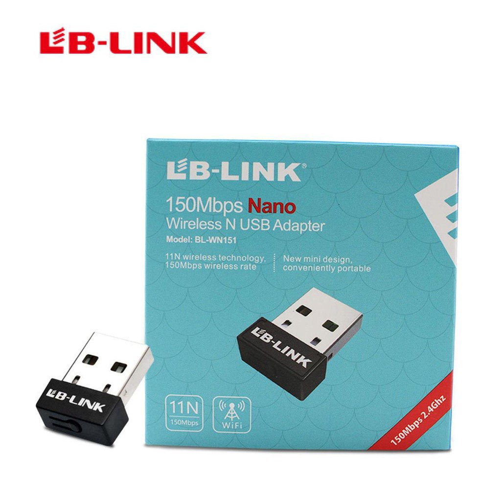 USB Wifi Nano LB-LINK BL-WN151 tốc độ 150Mbps - Usb thu sóng Wifi cho Laptop, PC