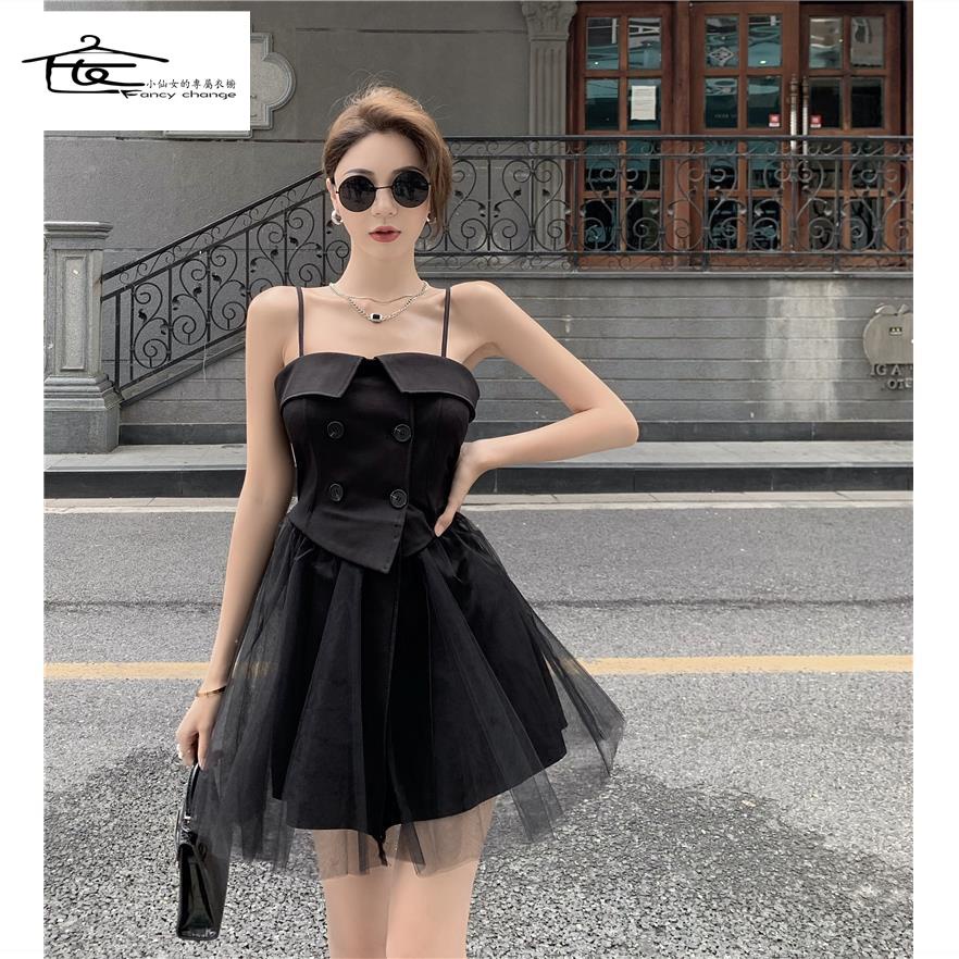 Đầm Hai Dây Mùa Hè Màu Trơn Phong Cách Thời Trang Mới 2022