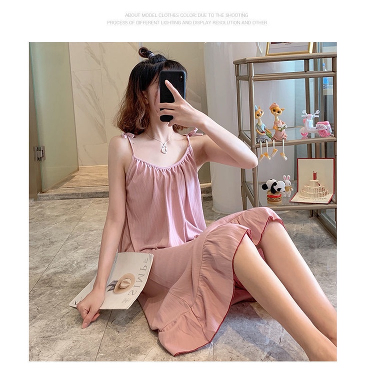 Đầm ngủ kiểu công chúa phong cách mùa hè thời trang xinh xắn cho nữ