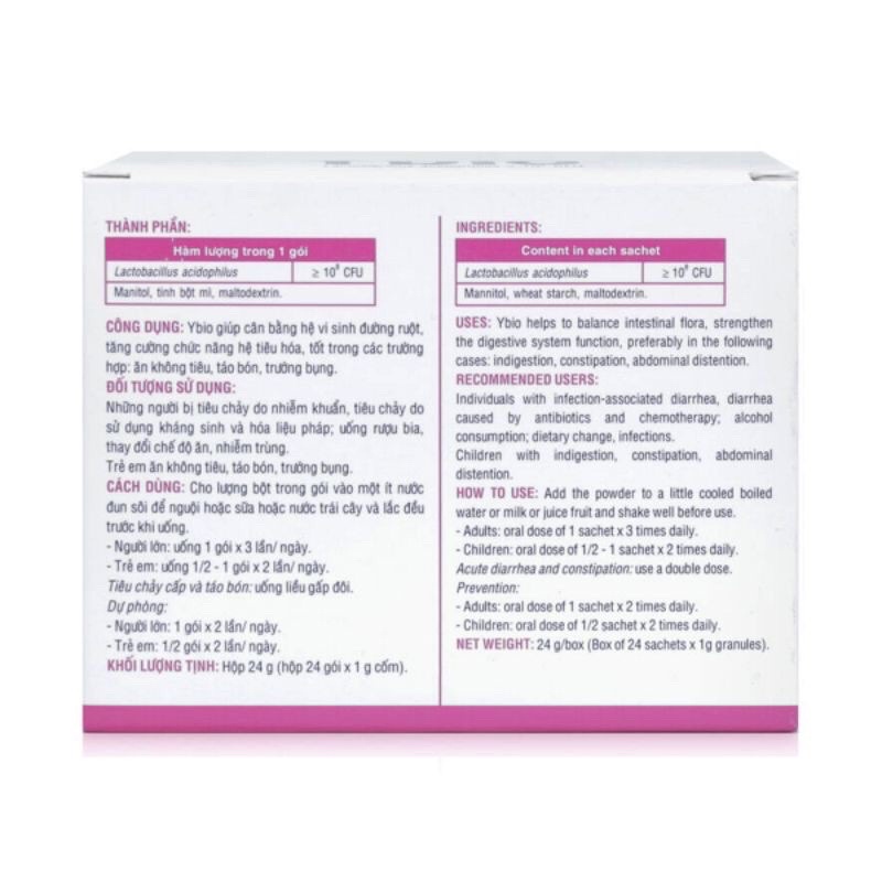 Men Vi Sinh YBIO DHG