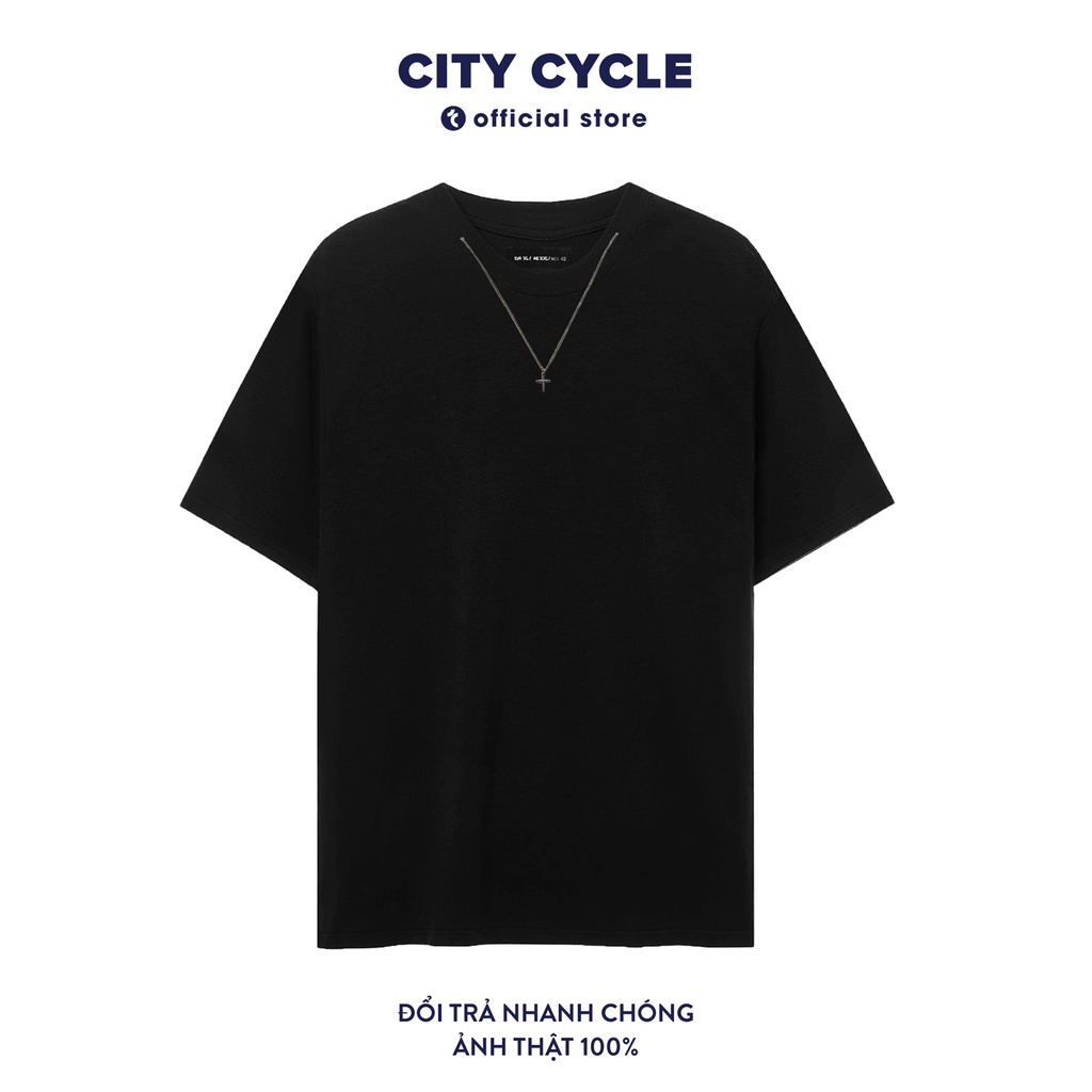 Áo thun vòng chữ thập form rộng dáng unisex Hàn Quốc- City Cycle
