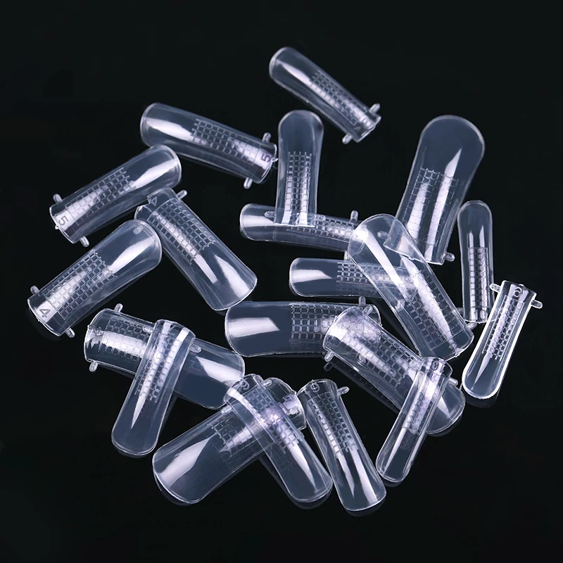 [Hàng mới về] Bộ 100/20 cái móng tay giả làm móng acrylic dài 12 cỡ trong suốt kiểu ballet DIY