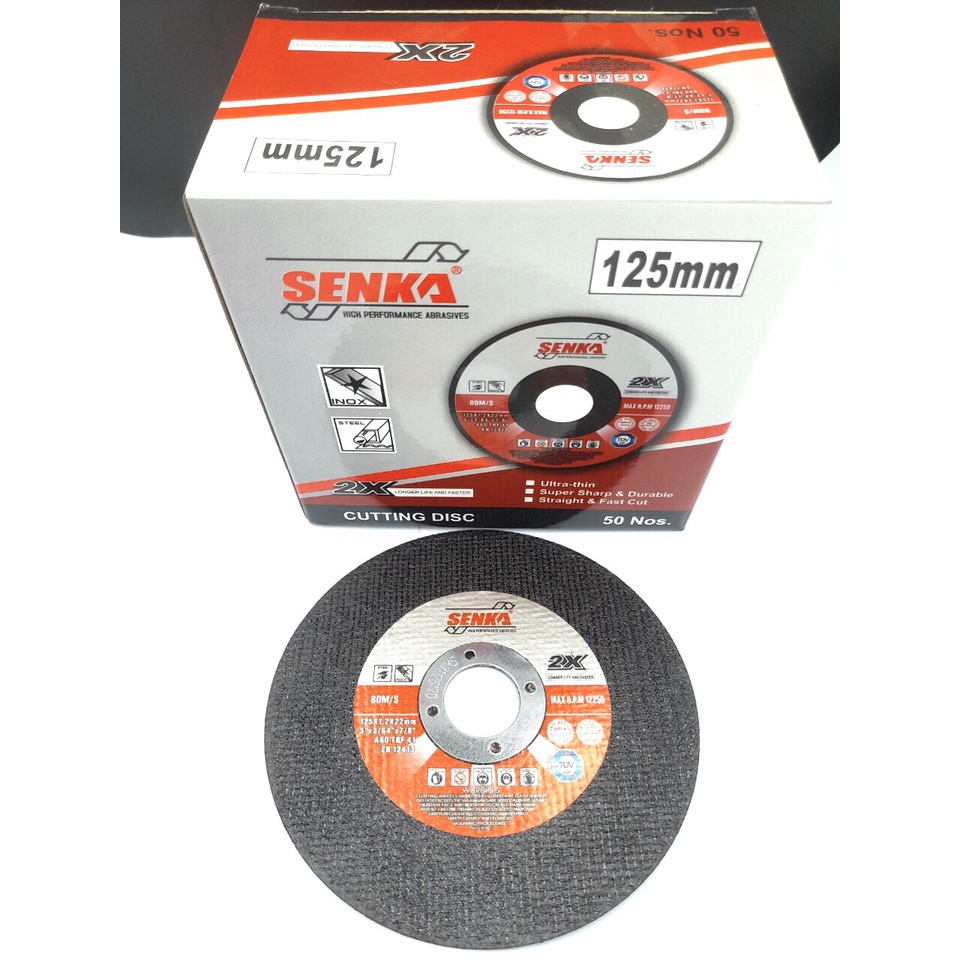 1 VIÊN ĐÁ CẮT 125MM/ 5 SIÊU MỎNG CHUYÊN INOX CÔNG NGHỆ ĐỨC HIỆU SENKA