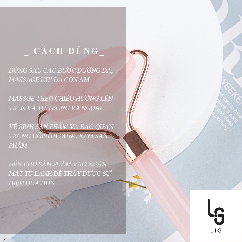 Set Cây Lăn Và Thanh Cạo Salorie LIG Mát Xa Da Mặt Chống Nếp Nhăn