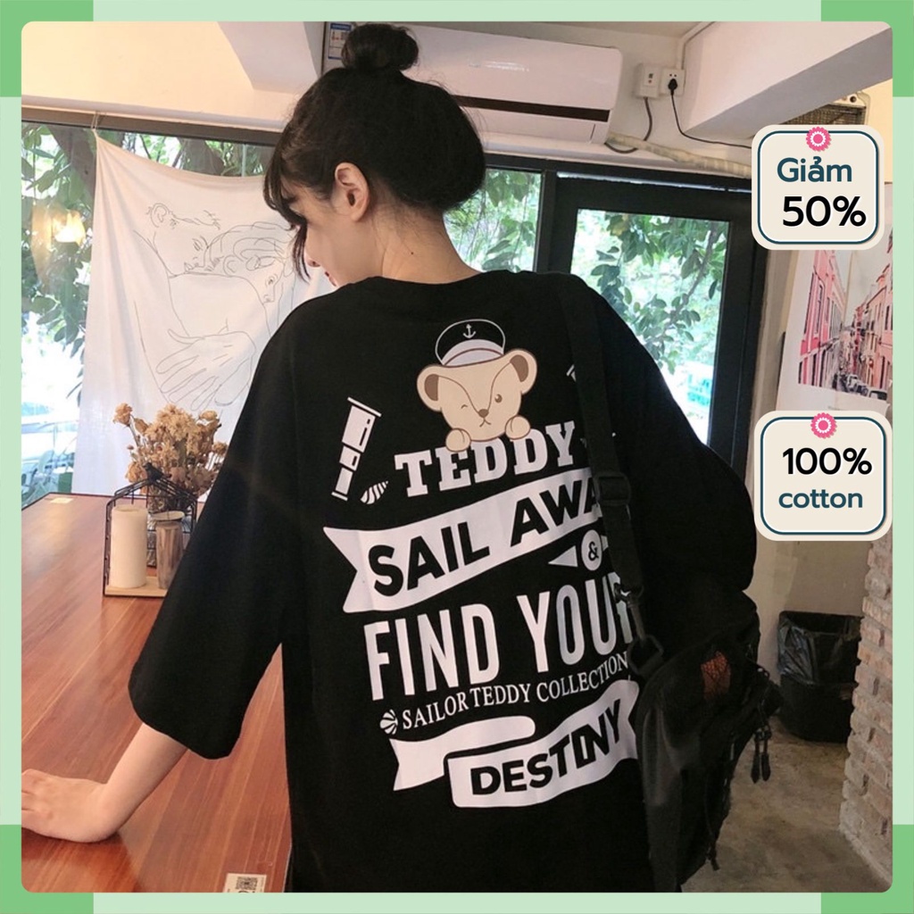 Áo thun tay lỡ nam nữ, áo phông nữ nam unisex form rộng chất cotton mát mịn thấm hút mồ hôi in hình sắc nét | BigBuy360 - bigbuy360.vn