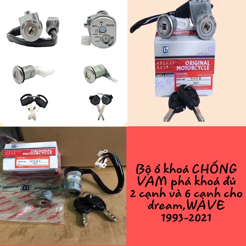 Ổ khoá xe wave,dream,wave 110,wave nhỏ,rs,s110,alpha,thái,50cc,100