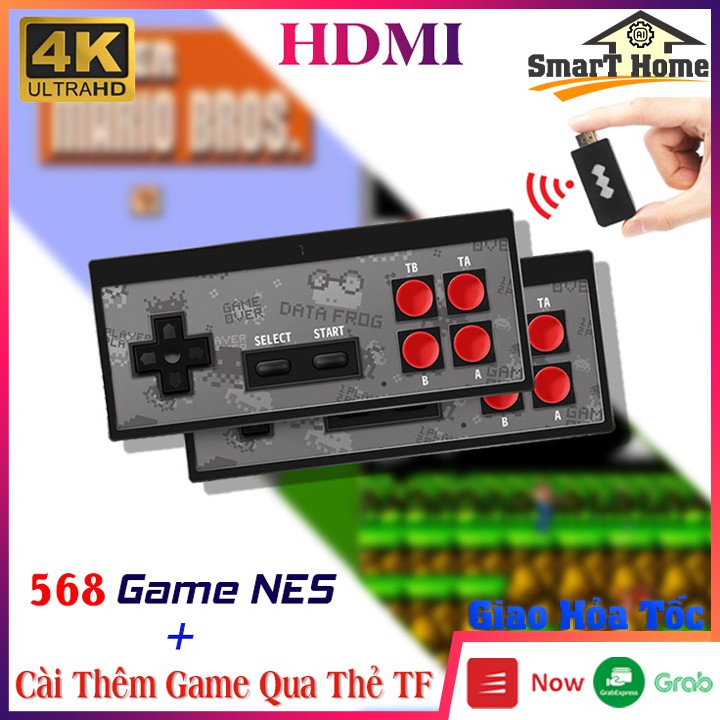 Máy chơi game 4 nút HDMI không dây , Máy chơi game cầm tay cổ điển 2 người chơi Y2HD 568 game Cổ Điển Mini Retro Console