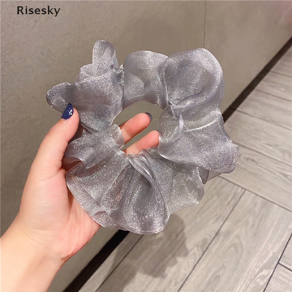 Dây Cột Tóc Scrunchies Co Giãn Thời Trang Cho Nữ Giá Đỡ