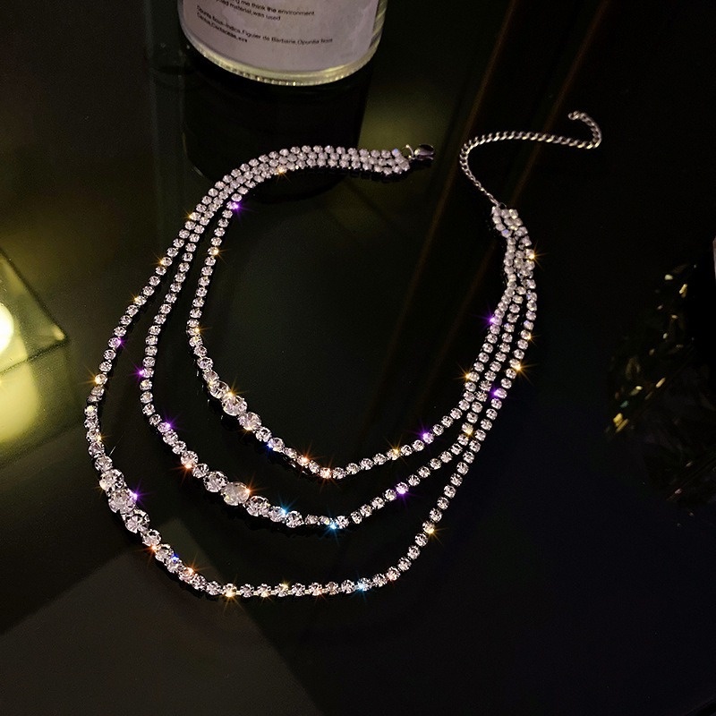 Hàng Mới Về Vòng Đeo Sát Dây Xích Nhiều Lớp Thiết Kế Đơn Giản Cá Tính Thời Trang Nhật Hàn Cho Nữ