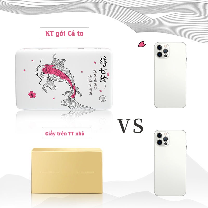 Giấy ăn khô giấy ăn Cá Zhihu hàng nội địa Trung siêu dai mềm không tạo bụi giấy an toàn cho sức khỏe