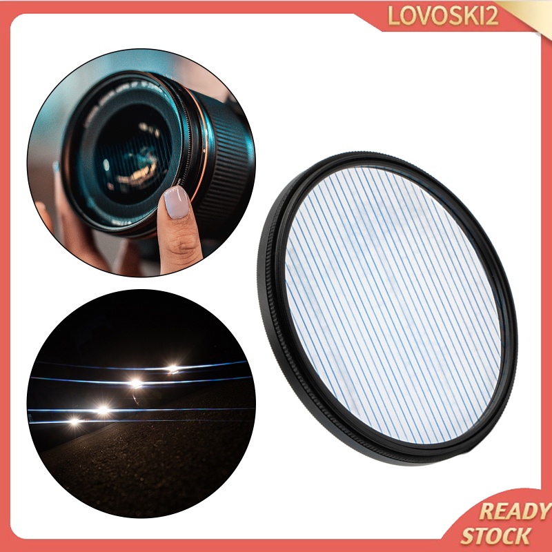 [LOVOSKI2]Blue Rainbow Streak Filter Special Effects Filter Anamorphic Optical Glass w/Rotating Ring for DSLR Cinematice Video Camera Accessories