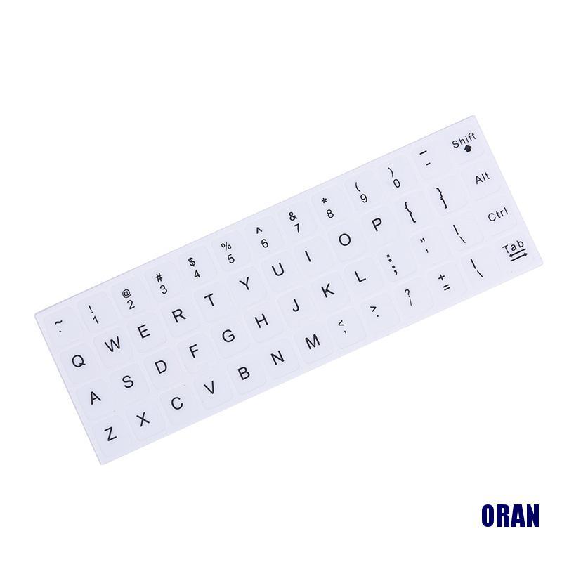 Miếng Dán Bàn Phím Máy Tính Màu Trắng Đen In Chữ Tiếng Anh