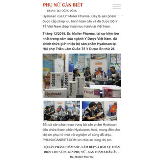 Gel bôi trơn Hyalosan - Tích hợp bảo vệ vùng kín nam nữ xuất sứ Châu Âu hộp 50ml.