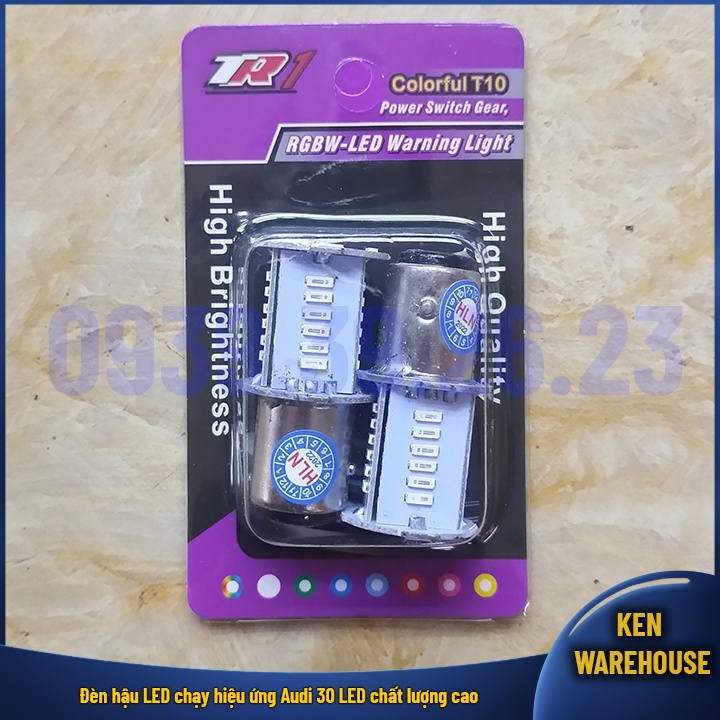 Đèn hậu LED hiệu ứng Audi Stop F1 gắn vừa tất cả các loại xe máy và xe hơi chân S25 BAY15D 1157GIÁ 1 BÓNG